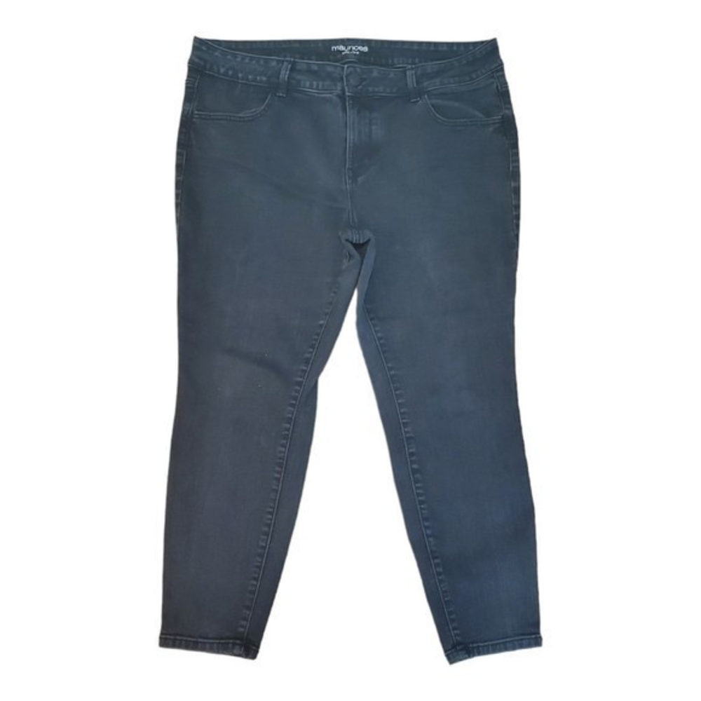 Maurices Black Denim‎ Jeans Sz 20 Short Mid Rise